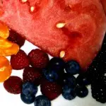 Berries, oranges & melon instead of fried potatoes for breakfast