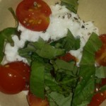 Cottage cheese with tomatoes & basil