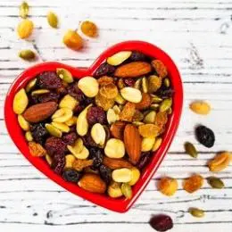 Nuts are a heart-healthy choice for between meals or as part of meals