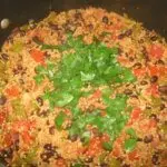 Quinoa and bean dish made in Wellness Cooking Class