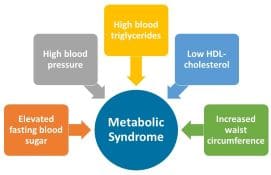 Metabolic syndrome is a collection of factors that together especially raise risk of CVD, diabetes and cancer. It's an example of how breast cancer and heart disease intersect.