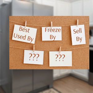 One food waste solution is to use food date labels to guide safe food storage